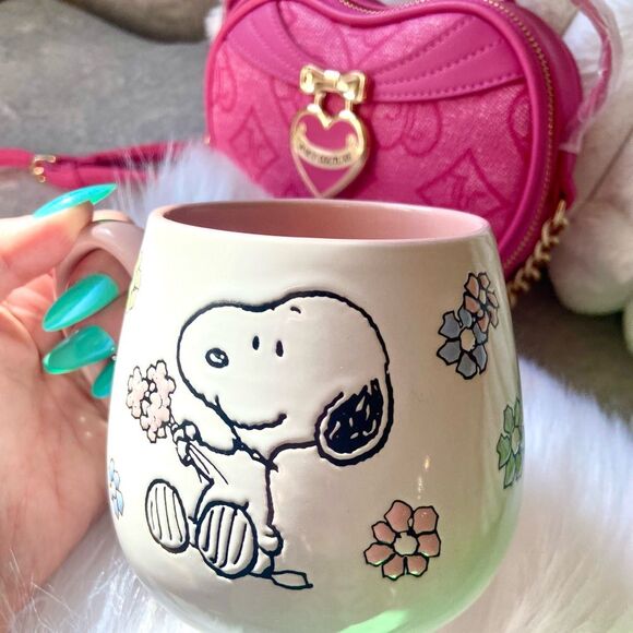 Snoopy Floral Mug NWT - Picture 1 of 7